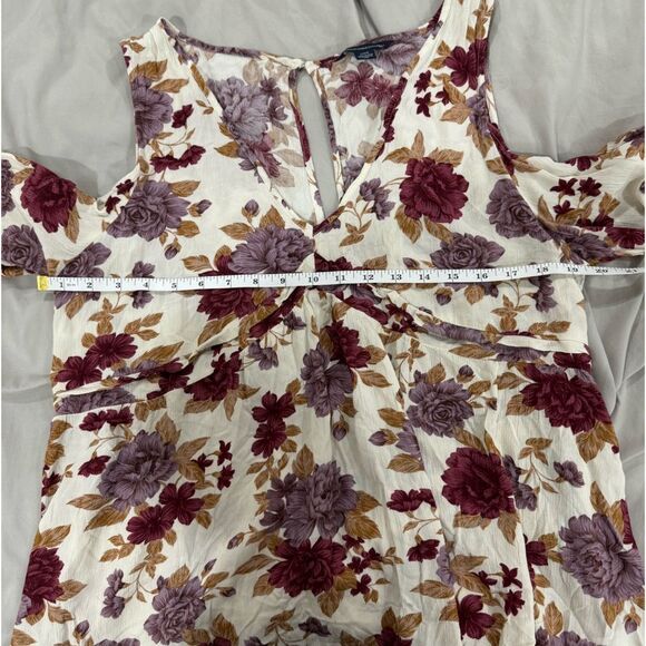 AE American Eagle‎ Floral blouse Large Off-Shoulder - Picture 3 of 4